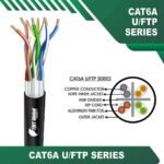 Cat6a 23awg 4 twisted pair U-FTP Network Cable 305m