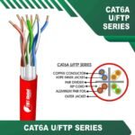Cat6a 23awg 4 twisted pair U-FTP Network Cable 305m