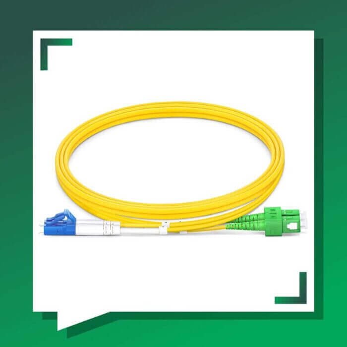 Fiber Optic Patch Cord Single Mode SC-APC-LC-UPC Duplex LSZH