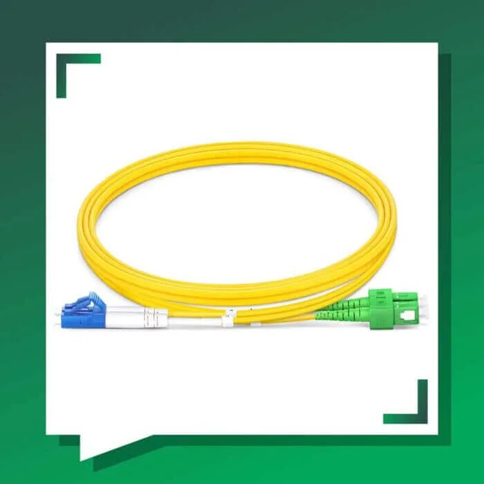 Fiber Optic Patch Cord Single Mode SC-APC-LC-UPC Duplex LSZH