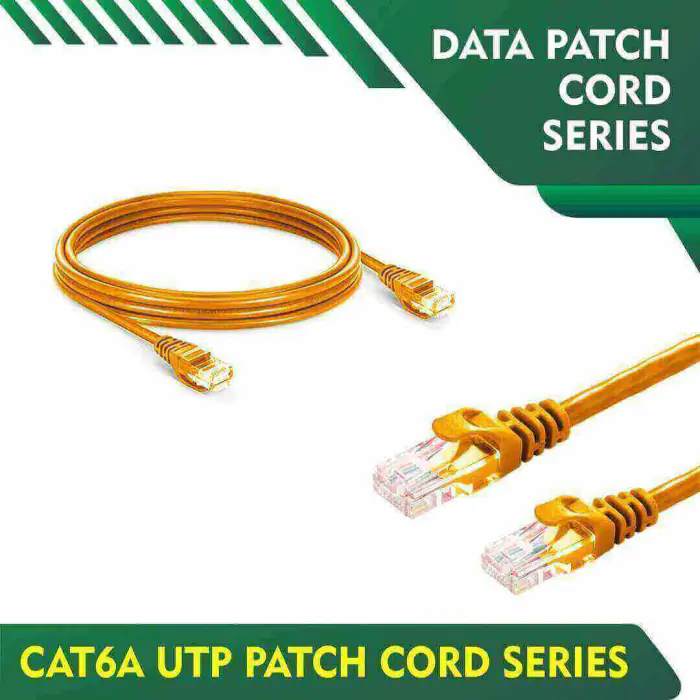 cat6a 23awg utp patch cord series 0.15 meter - ORANGE