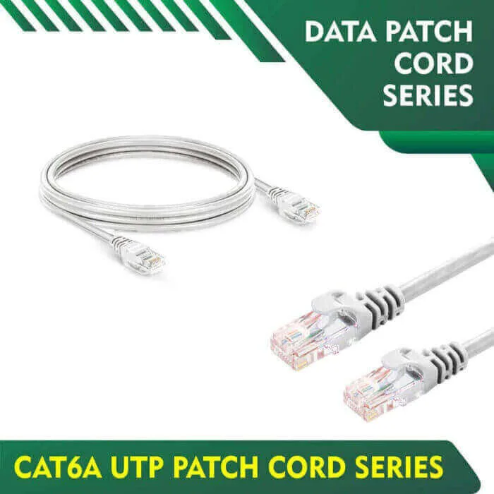 cat6a 23awg utp patch cord series 0.15 meter - WHITE
